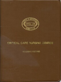 Front cover of Critical Care Nursing Course student record