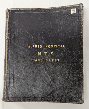 Front cover of 'Alfred Hospital N.T.S. Candidates' 1931-1946