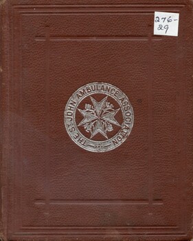  Front cover of the 'St John Ambulance Association hints and helps for home nursing and hygiene'                                                                                                                                                                           