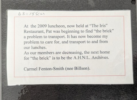 Other side of laminated lable