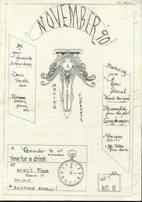 Front page of "Moving Currents' Alfred Hospital School of Nursing newsletter November 1990
