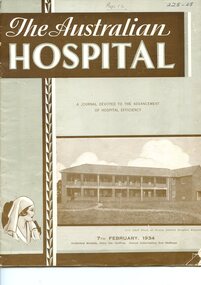 Front cover of 'The Australian Hospital' 7th February 1934, Hospitals Commission of NSW