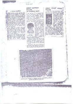  Photocopy of four newspaper clippings