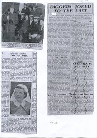 Newspaper clippings with reference to Geltha Forsyth