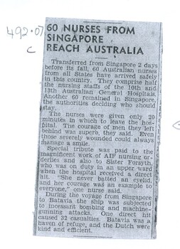  '60 nurses from Singapore reach Australia'