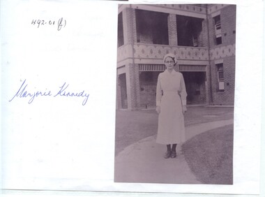 Black and white photograph: Majorie Kennedy