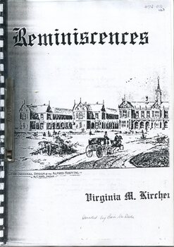Front cover of 'Reminicences', Virginia M Kircher, 1985