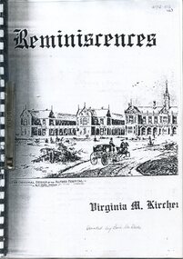 Front cover of 'Reminicences', Virginia M Kircher, 1985