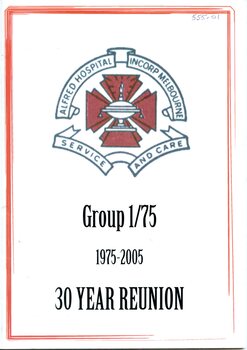 Font cover of booklet: Group 1/75 1975-2005 30 year reunion