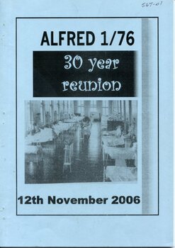 Front cover of Alfred 1/76 30 year reunion, 2006
