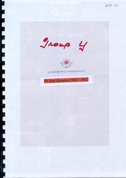 Front cover of Group Y 50 Year Reunion 1962-2012