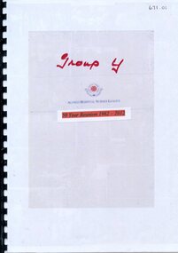 Front cover of Group Y 50 Year Reunion 1962-2012