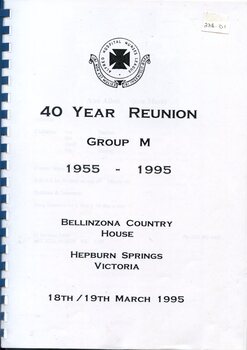 Front cover of 40 Year Reunion Group M 1955-1995