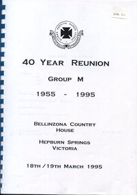 Front cover of 40 Year Reunion Group M 1955-1995