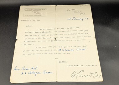 Invitation letter to Leah Rosenthal 1919