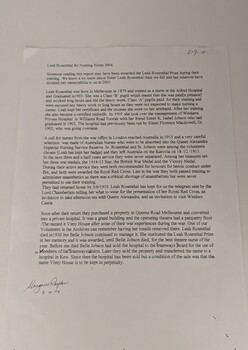 Leah Rosenthal Article, Margaret Royston
