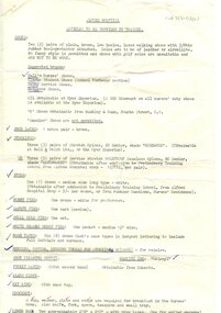First page of 'Articles to be provided by trainee nurse Alfred Hospital' [ca.1965]