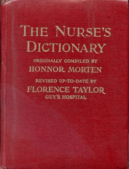 Front cover of The Nurse's Dictionary, 1944