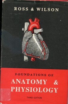 Front of 'Foundations of anatomy and physiology' dustjacket, Ross & Wilson, 1968
