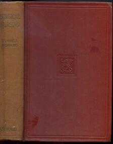Spine and front cover of 'Surgical nursing', Howard 1917