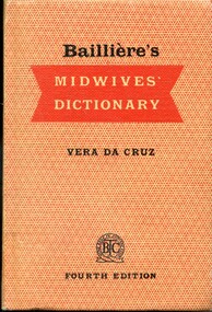 Front cover of 'Bailliere's midwives' dictionary', da Cruz, 1962
