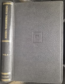 Front cover and spine of 'Modern Professional Nursing Volume 2', Scott & Hainsworth, 1949