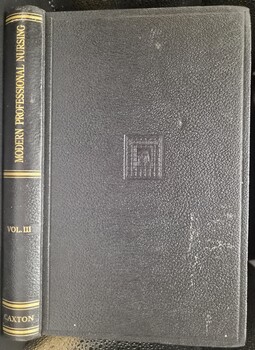 Front cover and spine of 'Modern Professional Nursing Volume 3', Scott & Hainsworth, 1949