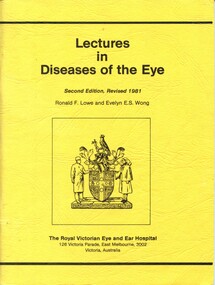 Front cover of 'Lectures in diseases of the eye', Lowe & Wong, 1981