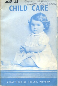 Front cover of 'Child care', 1961, Department of Health, Victoria
