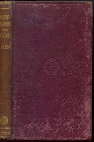 Front cover and spine of 'Micro-organisms and disease', 1884, Klein