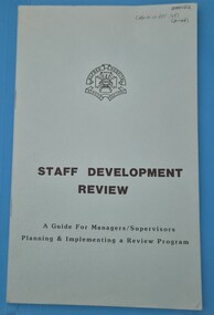 Front cover of 'Staff development review', 1987, Gray