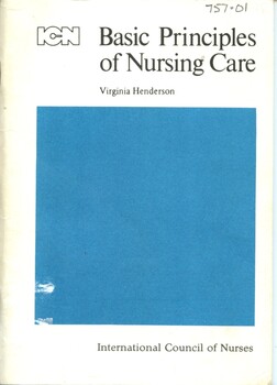 Front cover of 'Basic principles of nursing care' 1969