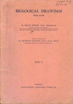 Front cover of 'Biological Drawings Part I' 1942, Maud Jepson