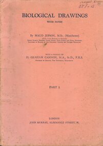 Front cover of 'Biological Drawings Part I' 1942, Maud Jepson