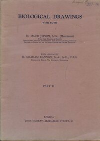 Front cover of 'Biological Drawings Part II' 1942, Maud Jepson