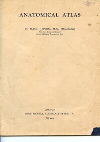 Front cover of 'Anatomical Atlas', 1943, Maud Jepson