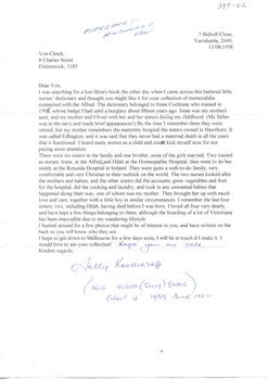 Letter from Sally Koodiaroff, 19980813