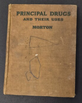 Front cover of 'Principal drugs and their uses', 1946, Morton