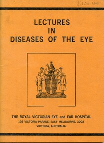 Front cover of 'Lectures in diseases of the eye', Howsham & Miller, 1975 reprint of 1971 revised editon

