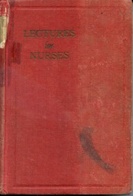 Front cover of 'Lectures for Nurses', 1941, Burbridge