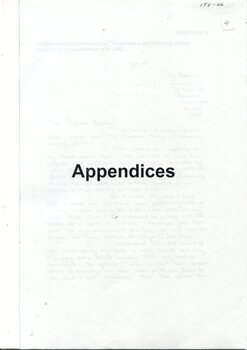 Front page of 'Appendices for 'Australian Civilian Surgical Teams Vietnam 1964-1973 submission to Commonwealth review of service in South East Asia 1955-1975 held in 1999.