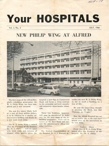 First Page of 'Your Hospitals Volume 3, No 2", Hospitals and Charities Commission, July 1966