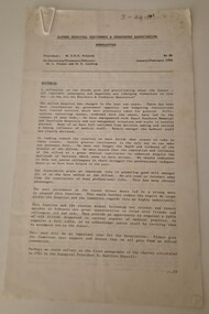 First page of Alfred Hospital Residents & graduates Association Newsletter, Jamuary/ February 1990
