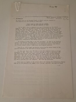 First page of article '40 years on' N T Hamilton, Alfred Hospital Residents & Graduates Association Newsletter, June 1987