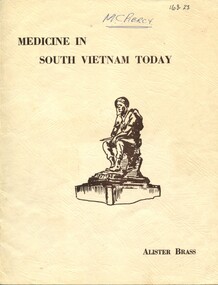 Front cover of 'Medicine in South Vietnam today', Brass, 1967