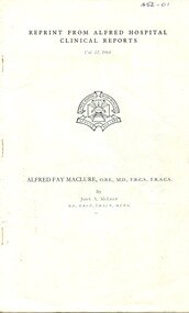 Front cover of 'Alfred Faye Maclure', McLean, 1964