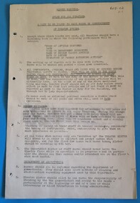 First page of Alfred Hospital rules for all theatres [ca.1950's]
