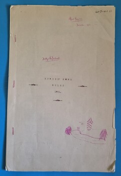 Cover page of 'Nurses' home rules, 1951' Alfred Hospital