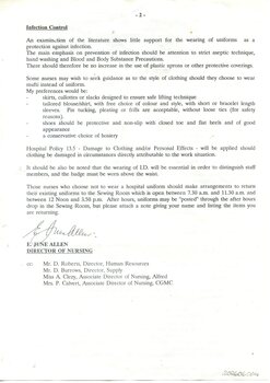 Second page of Uniforms for Registered Nurses, Alfred Hospital, 1993