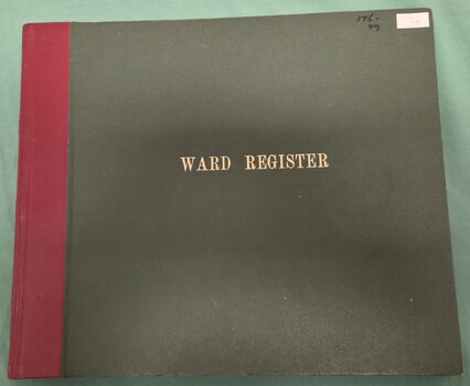 Front cover of Alfred Hospital Ward Register, [ca.1969]